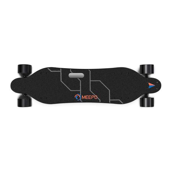 Meepo V3 Electric Skateboard with A Handle - Top View to See Handle, Grip Tape on V3 Deck