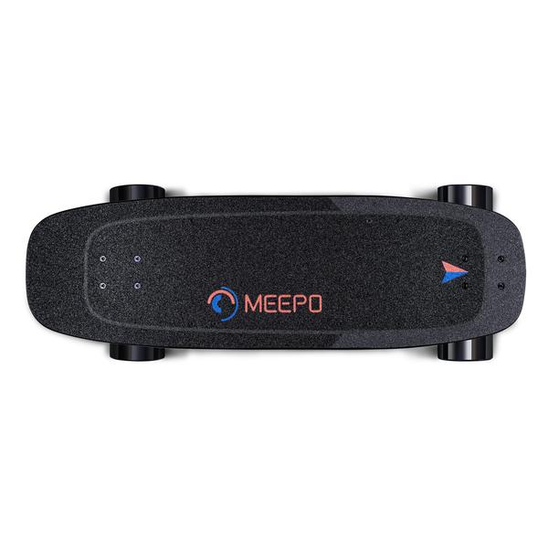 Meepo Mini 2 Electric Skateboard Top View of Grip Tape - Our Best Selling Shortboard Electric Skateboard